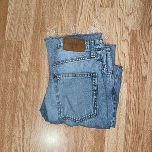 H&M Womens Curvy Wide Ultra High Rise Jeans